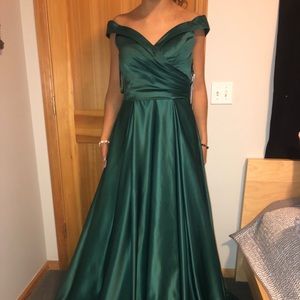 Emerald green David’s Bridal Dress